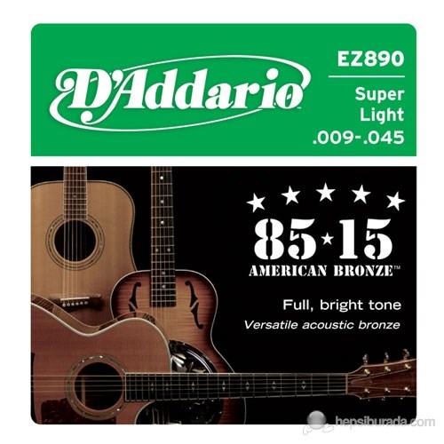 Daddario EZ890 009 Akustik Gitar Takım Tel