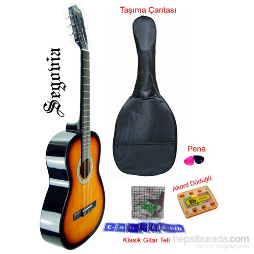 Segovia Gitar Klasik SGC100SB (Aksesuar Hediyeli)