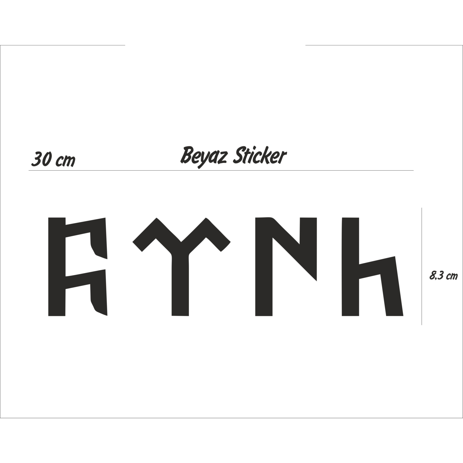 StickerMarket göktürk Beyaz Sticker Fiyatı Taksit Seçenekleri