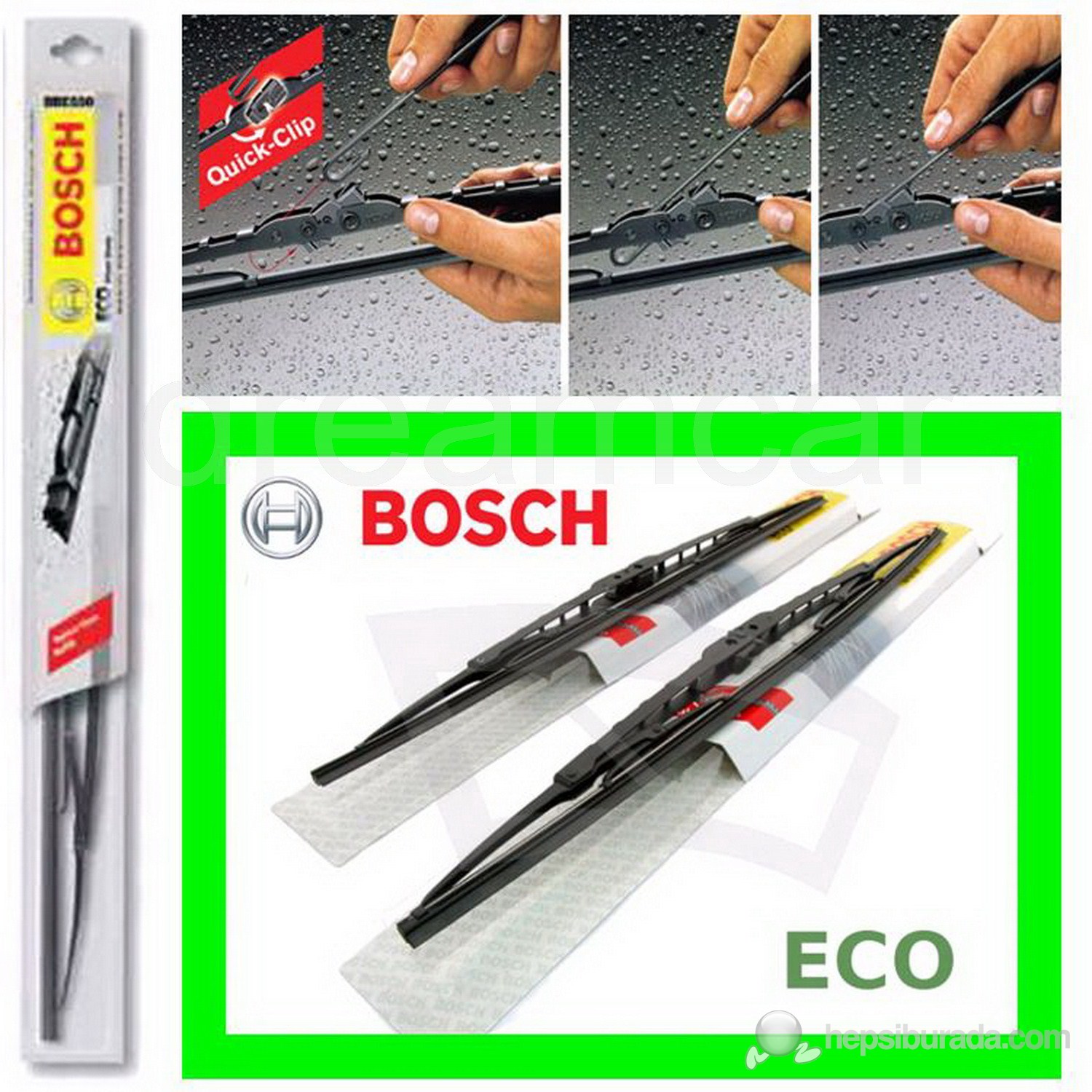 Bosch Eco Universal Quick-Clip Telli Grafitili Silecek 45 Cm. 1 Adet 3397004668