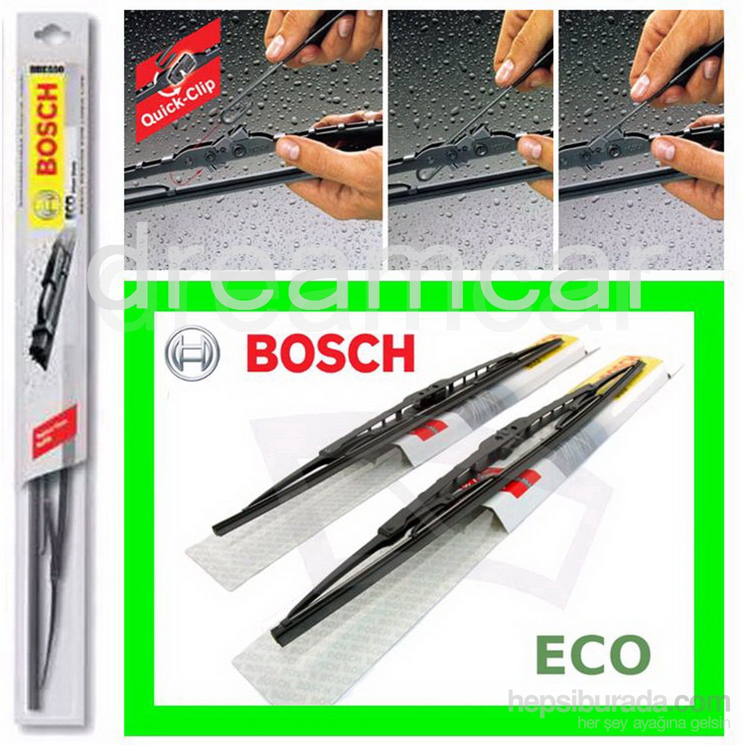 Bosch Eco 340 mm Universal Quick-Clip Telli Grafitili Silecek 1 Adet 3397011211