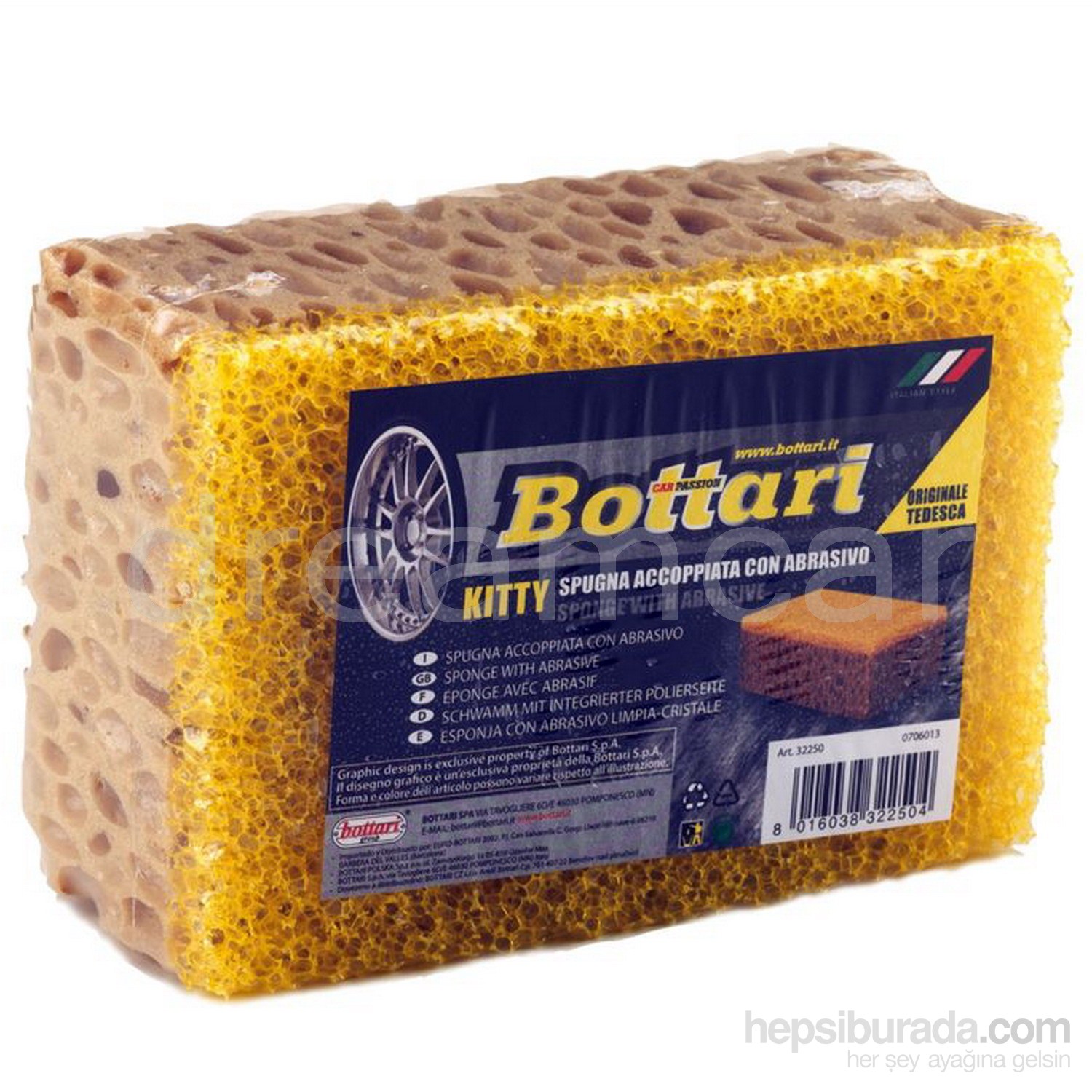 Bottari 2 Fonksiyonlu Oto Yıkama Süngeri Made in Italy 32250