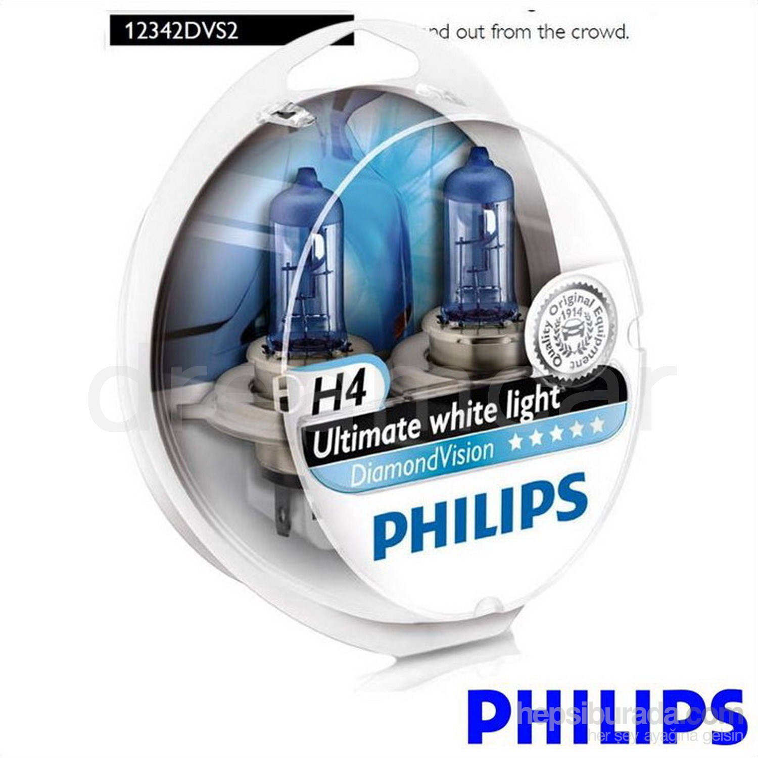 Philips H4 Diamond Vision Ultra Beyaz Işık 5000K