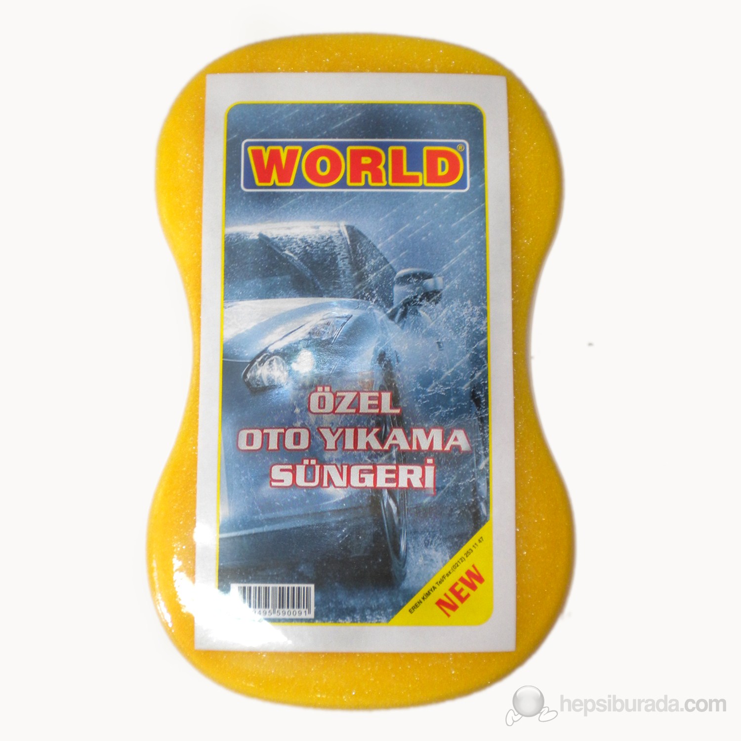 World  Oval Oto Süngeri Büyük boy (sarı) 20071