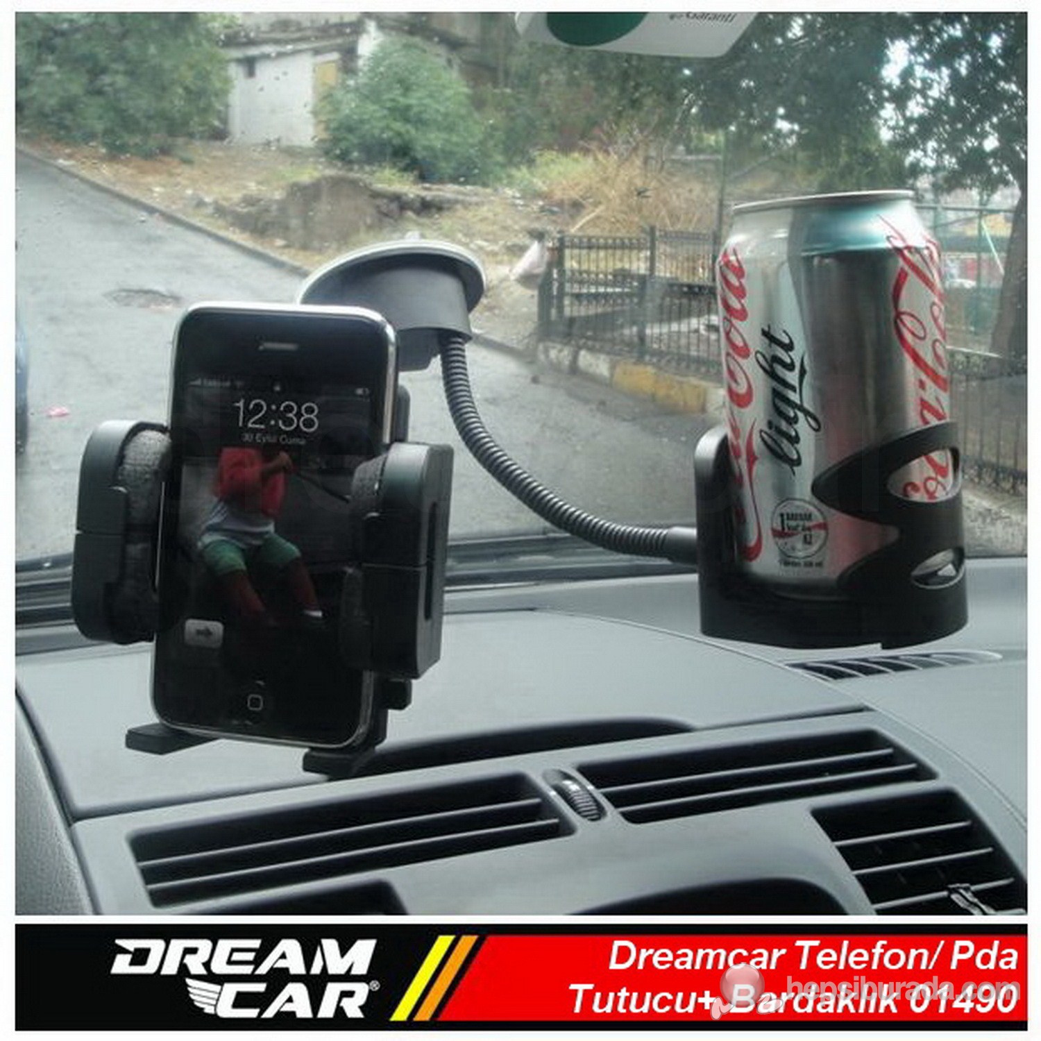 Dreamcar Pda/Telefon/Navigasyon Tutucu+ Bardaklık Spralli Vantuzlu/Kalorifer Aparatlı 01490