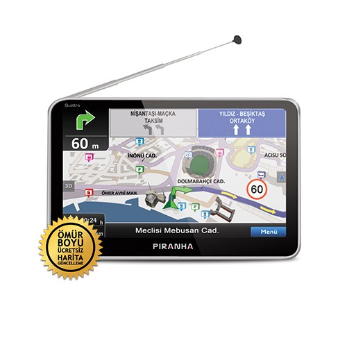 Piranha Quattro 5.0 İnc Televizyonlu Navigasyon Cihazı ( Ömür Boyu Ücretsiz Güncelleme )