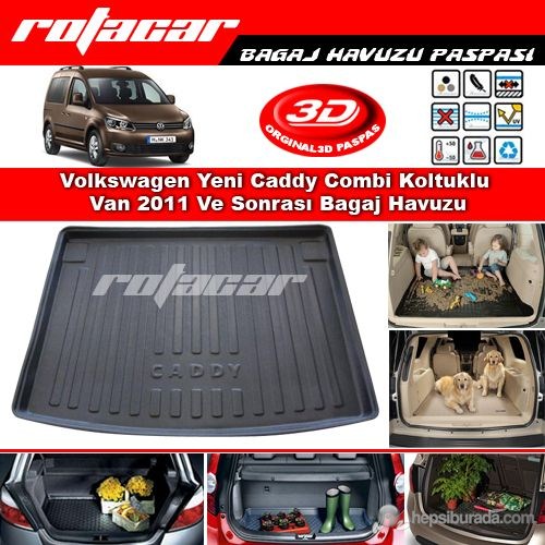 Volkswagen Yeni Caddy Combi Koltuklu  Van 2011 Ve Sonrası Bagaj Havuzu Bg0400