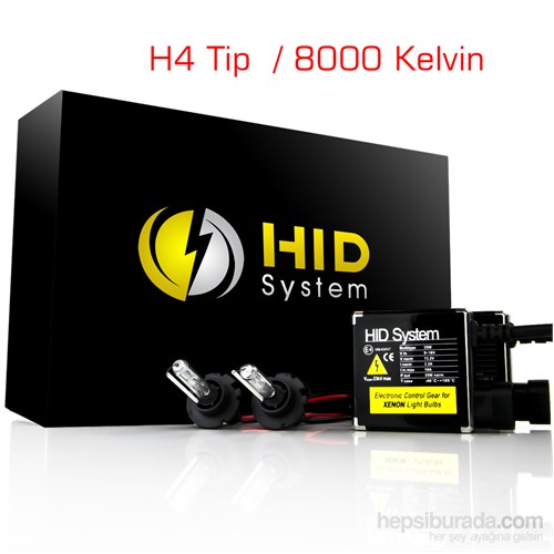 Oscar Vision Dijital H4 Kısa Xenon/Uzun Xenon 8000 K Xenon H.I.D Xenon Kit 01g042