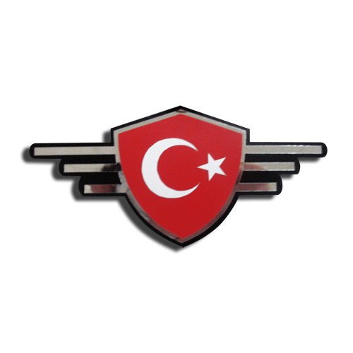 Z tech Türkiye Bayrağı Figürlü Sticker Arma 13215