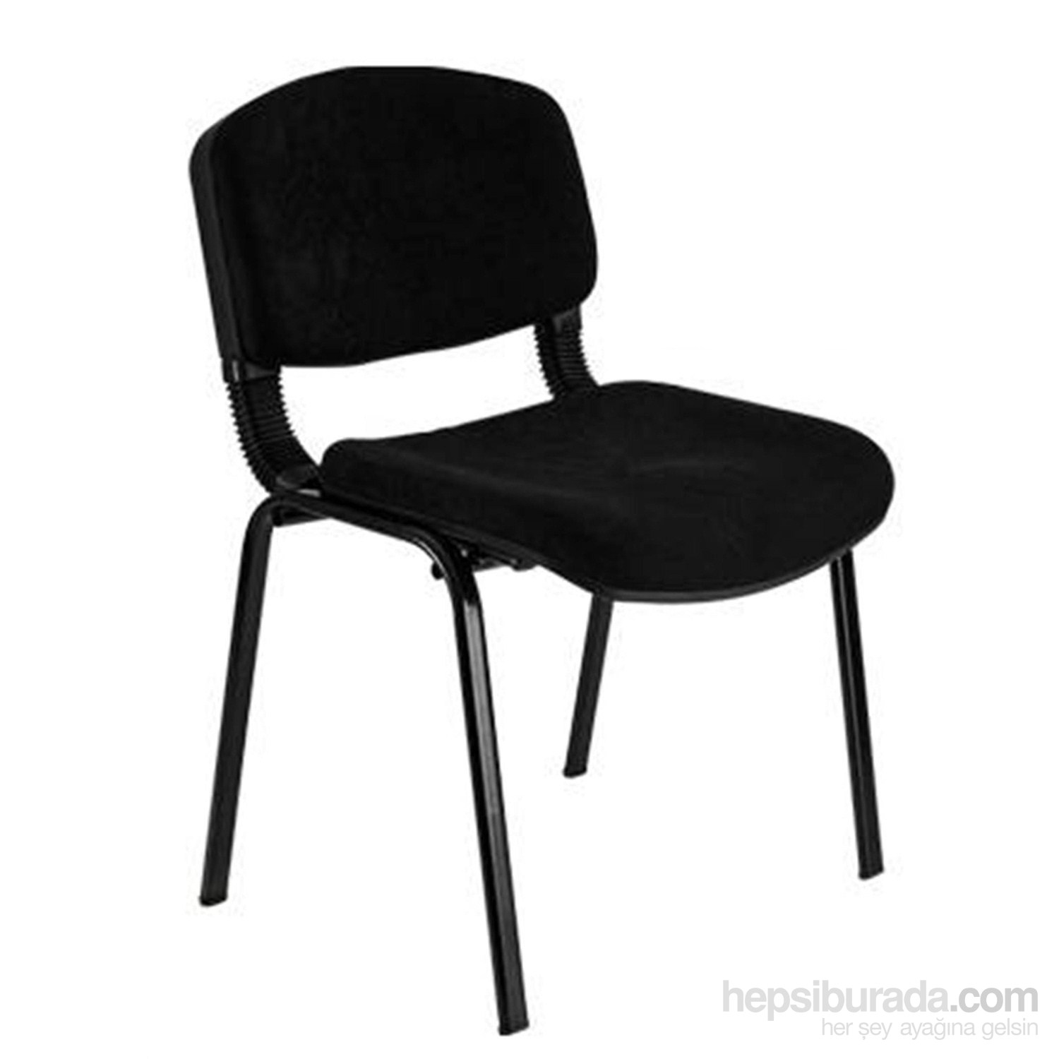 Türksit Form Sandalye 2'li Siyah - Kumaş