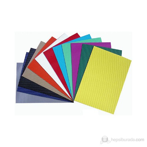 Vincent Corrugated Paper - Renkli Oluklu Mukavva 25x35 Normal Renkler 10'lu Paket