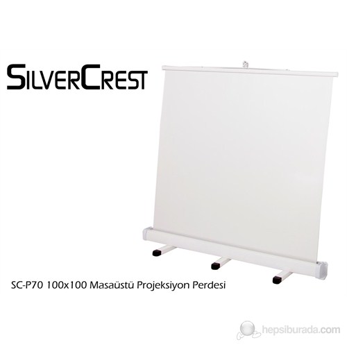 Silver Crest SC-P70 100x100cm Masaüstü Portatif Projeksiyon Perdesi