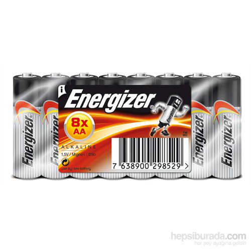 Energizer (D23-8529) Base Alkalin AA Kalem Pil 8'li Shirink