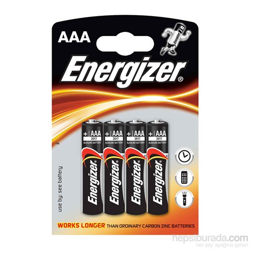 Energizer (D9-7893/6816) Base Alkalin AAA İnce Kalem Pil 4'lü Blister