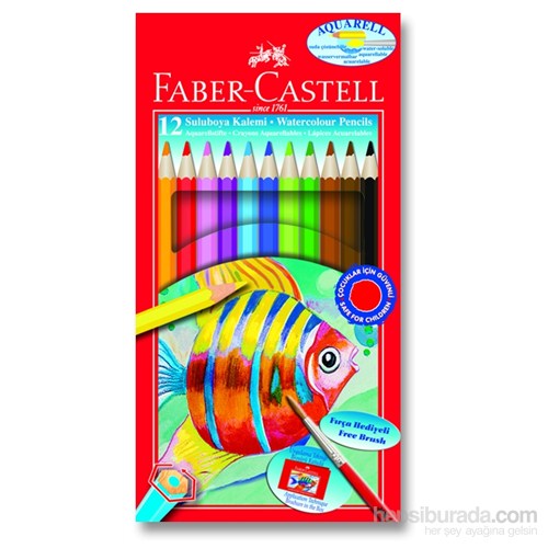 Faber-Castell Karton Kutu Aquarel Boya Kalemi 12 Renk (5171110622)