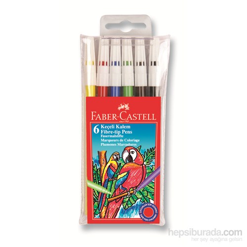 Faber-Castell Keçeli Boya Kalemi  6'lı Poşet (5062155106)