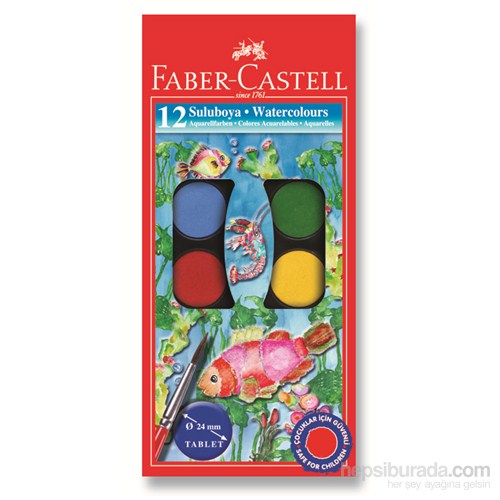 Faber-Castell Redline Suluboya 12 Renk Küçük Boy (5292125011)