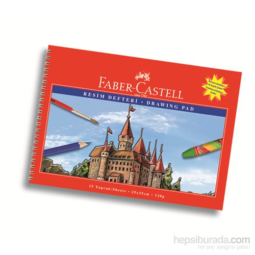 Faber-Castell Karton Kapak Resim Defteri 25x35 cm 15 Yaprak (5075400025)