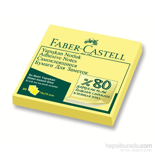 Faber-Castell Yapışkan Notluk Ekstra Yapışkan Alan 75x75mm (5089565502)