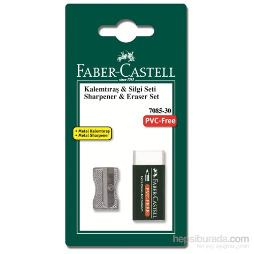 Faber-Castell Metal Kalemtraş + 7085/30 Silgi Seti (5500185685)