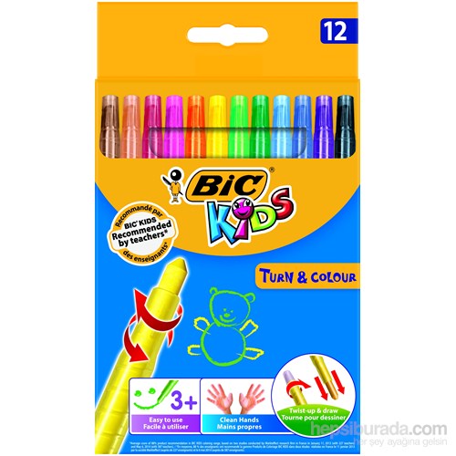 Bic Kids Turn&Colour Pastel Boya 12'li Kutu