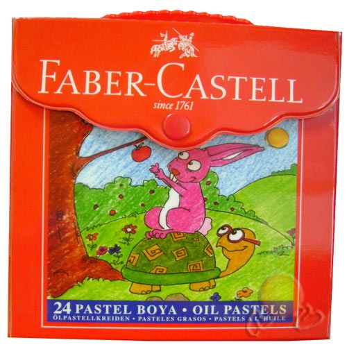 Faber-Castell Plastik Çantalı Tutuculu Pastel Boya 24 Renk (5281125125)