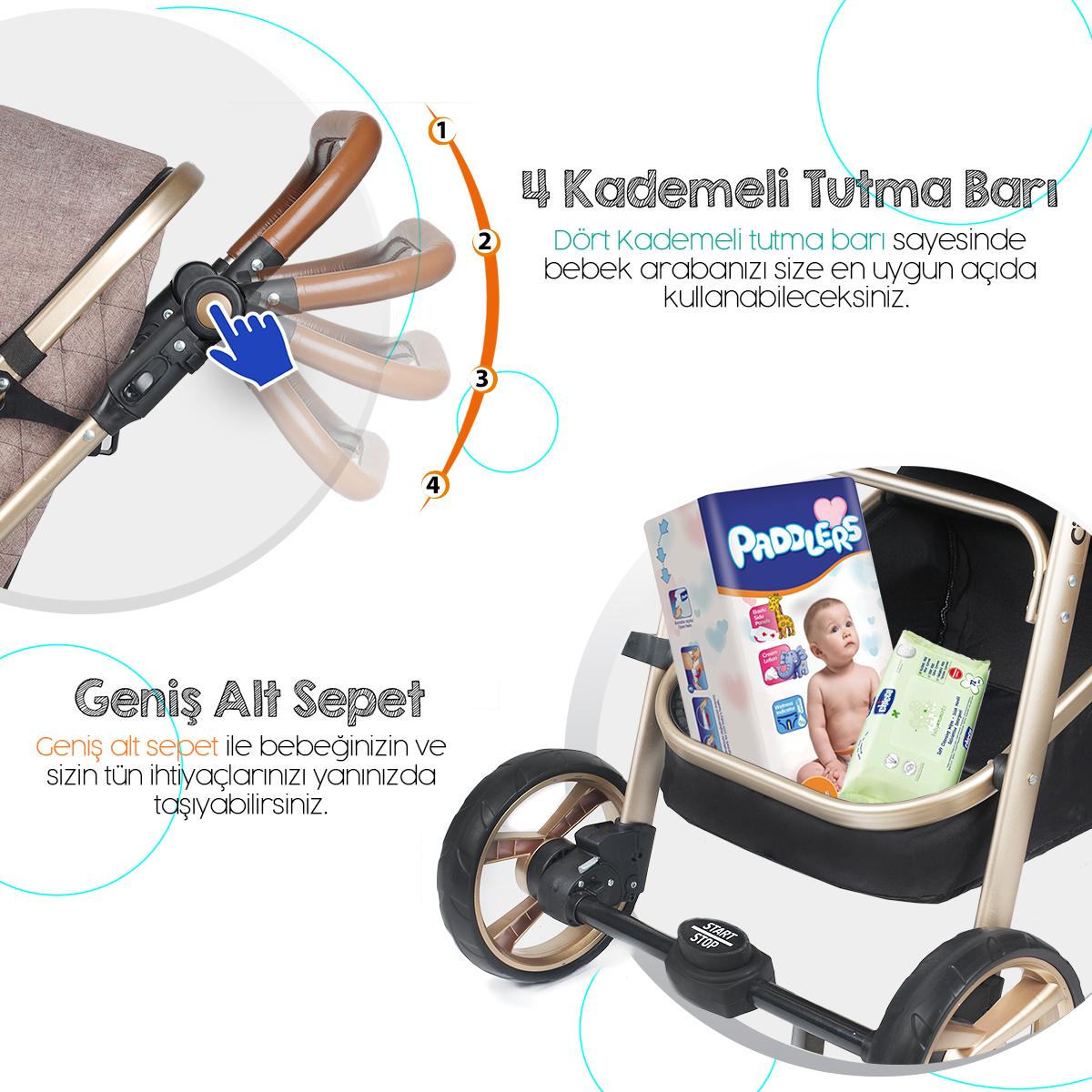 Easywalker Mini Buggy On Bar Dark Blue