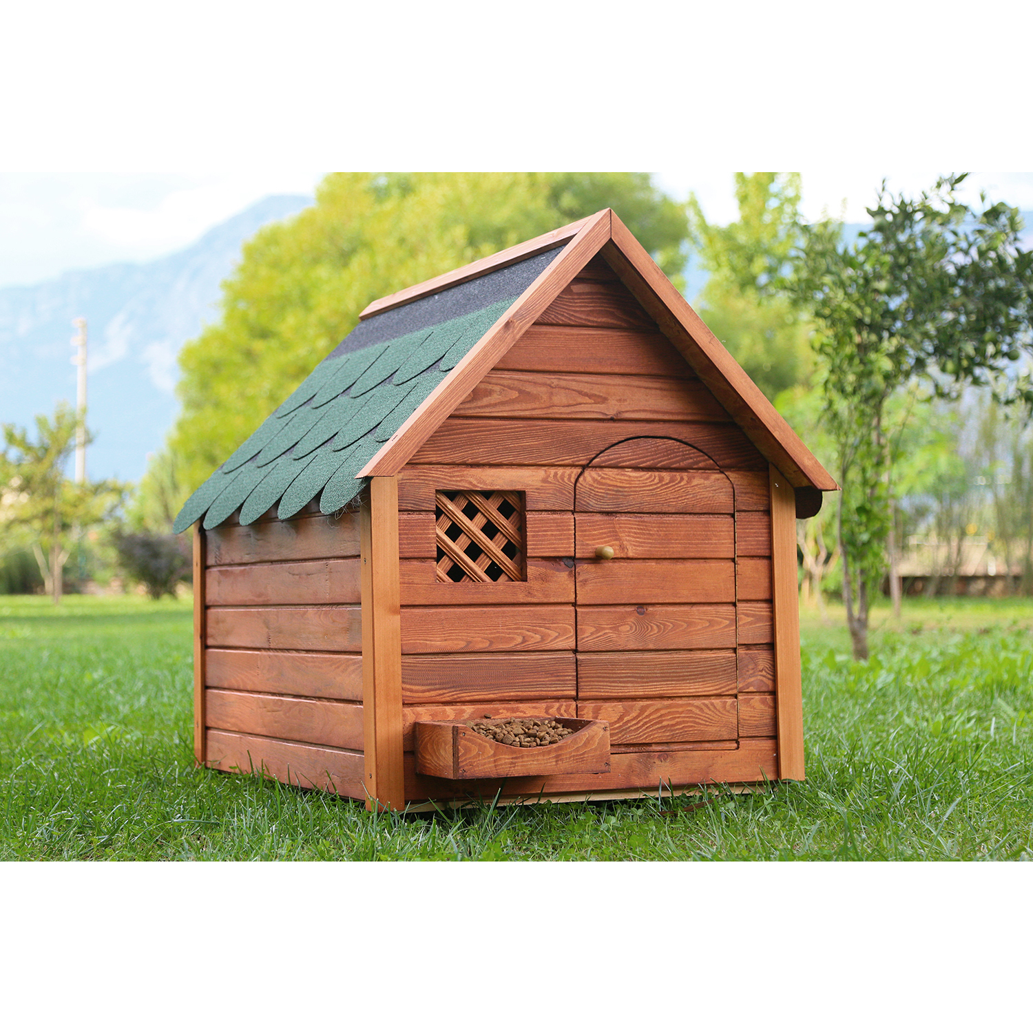 Mandu Isı Yalıtımlı Ahşap Köpek Kulübesi (Large) Minder + Fiyatı