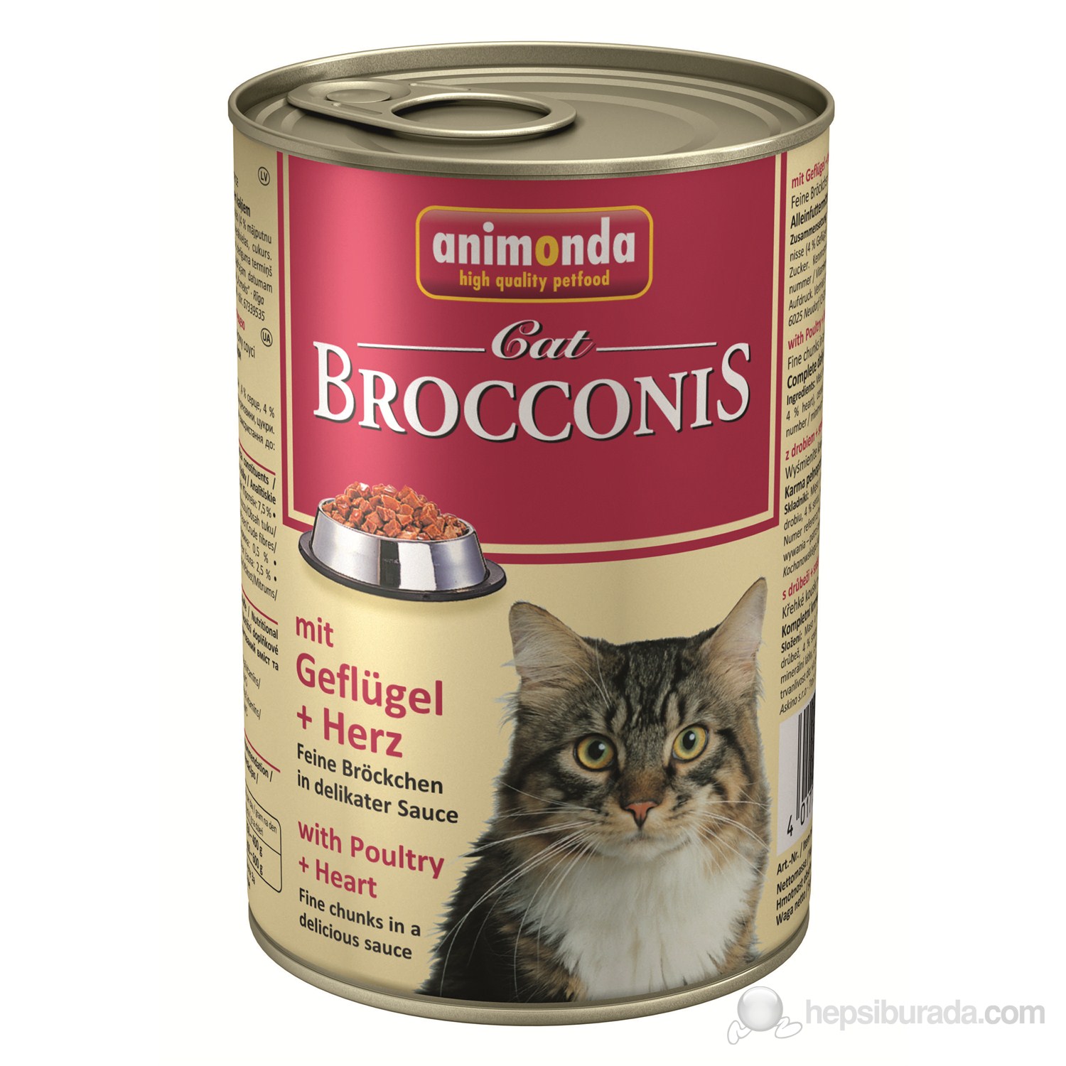 Animonda Brocconıs Cat 400 Gr Kumes Hayvanlı+Yureklı Kedi Konservesi