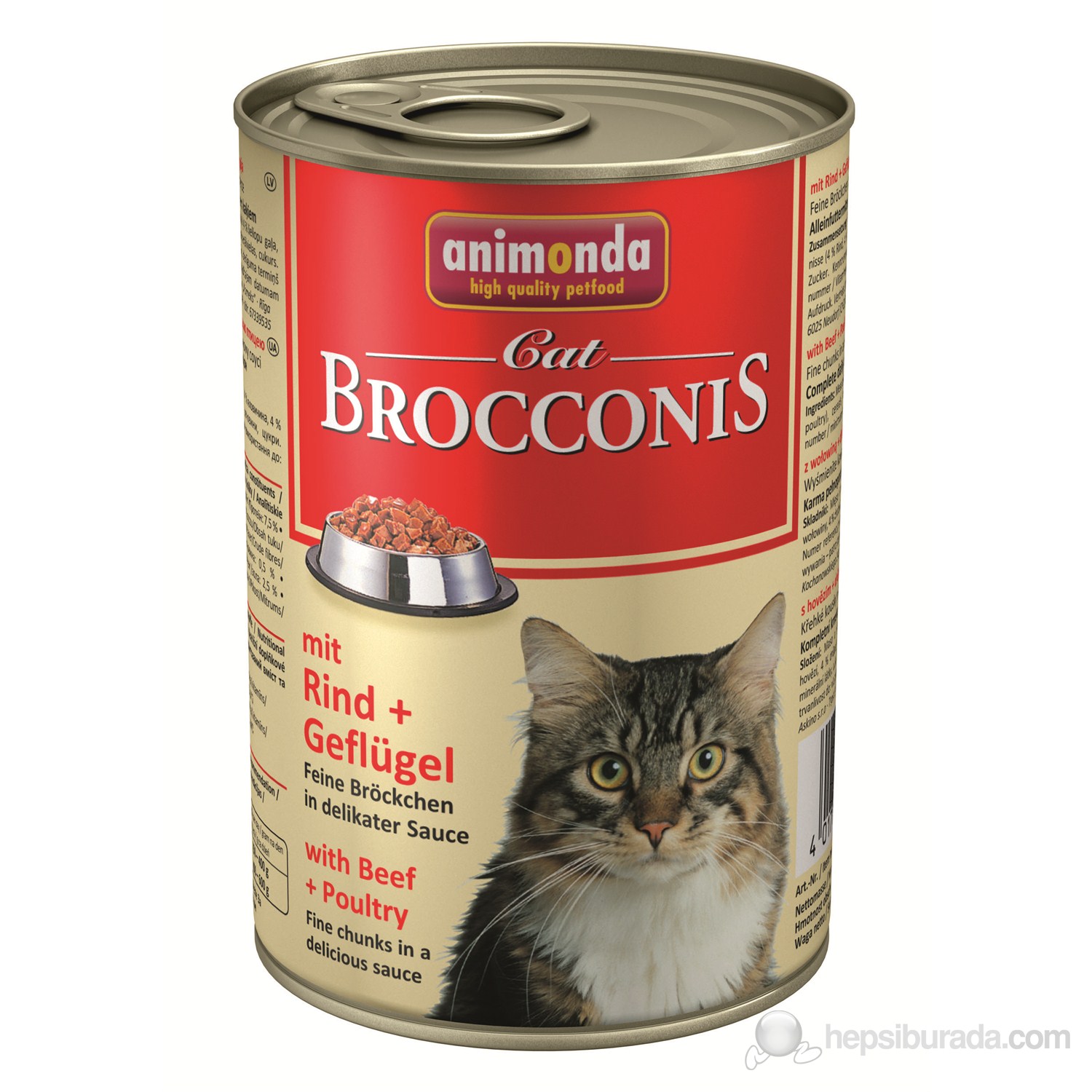Animonda Brocconis Cat Sığır Etli& Kümes Hayvanlı Konserve 400  Gr