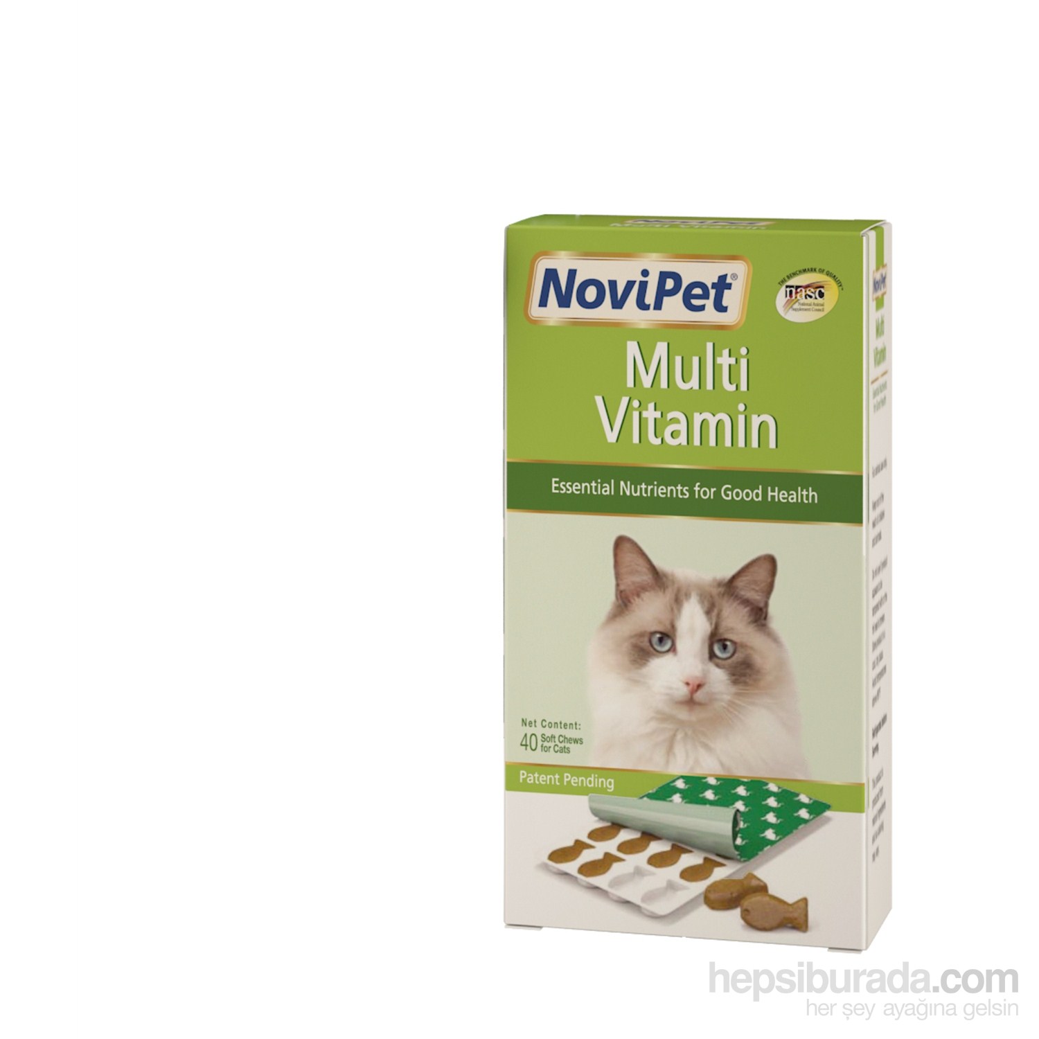 NoviPet Kediler İçin Multi Vitamin Ödül Tabletleri 40 Tb