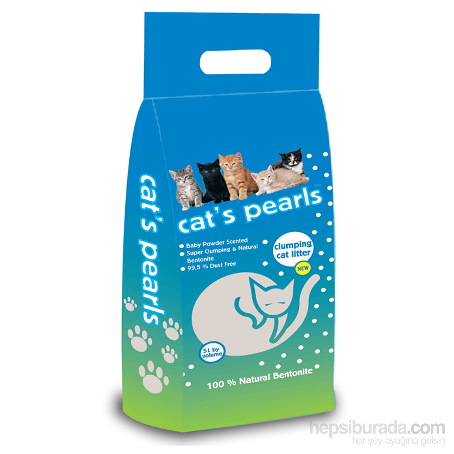 Cat’s Pearls Topaklanan Kedi Kumu 5 Lt