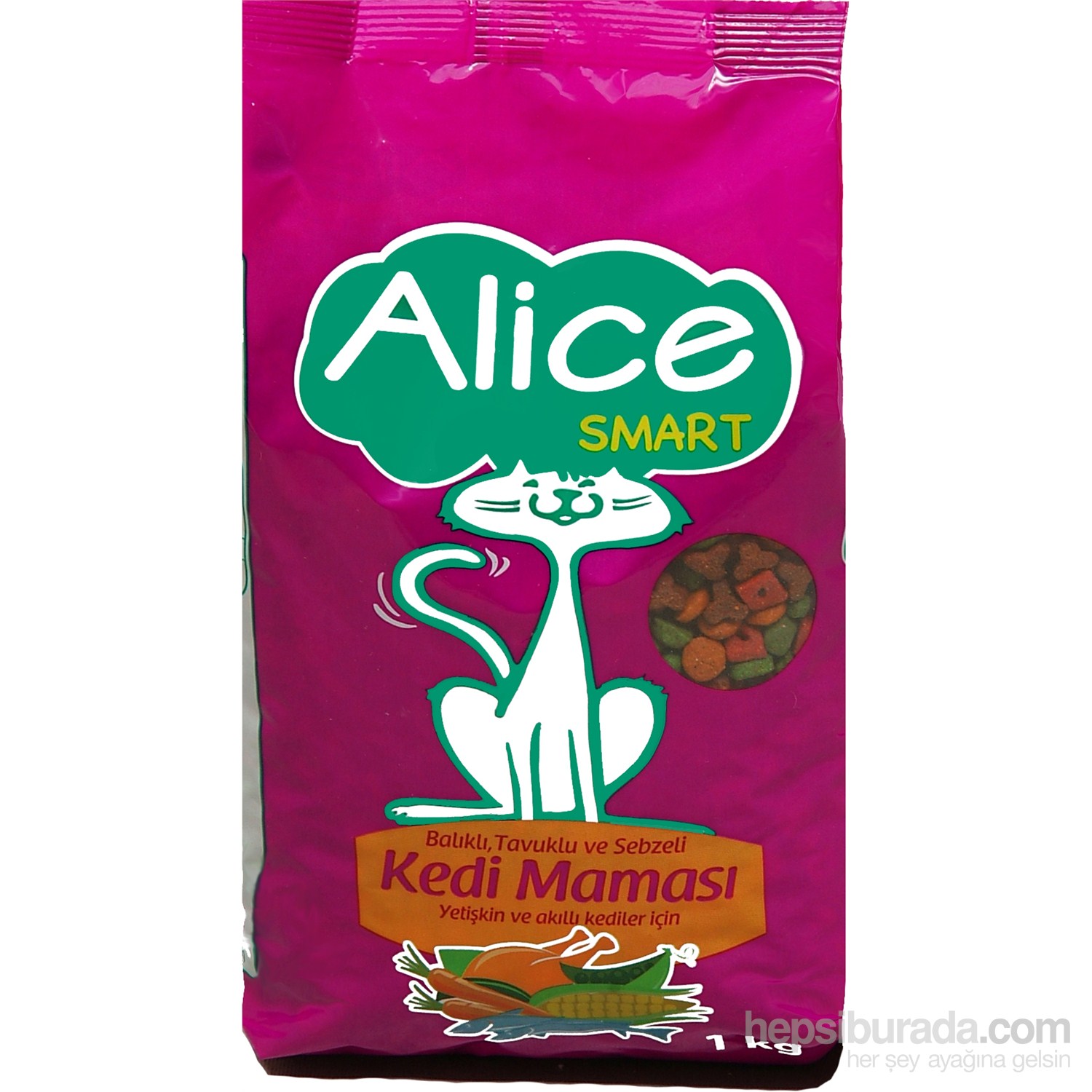 Alice Smart Tavuklu & Balıklı & Sebzeli Kedi Maması 1 Kg