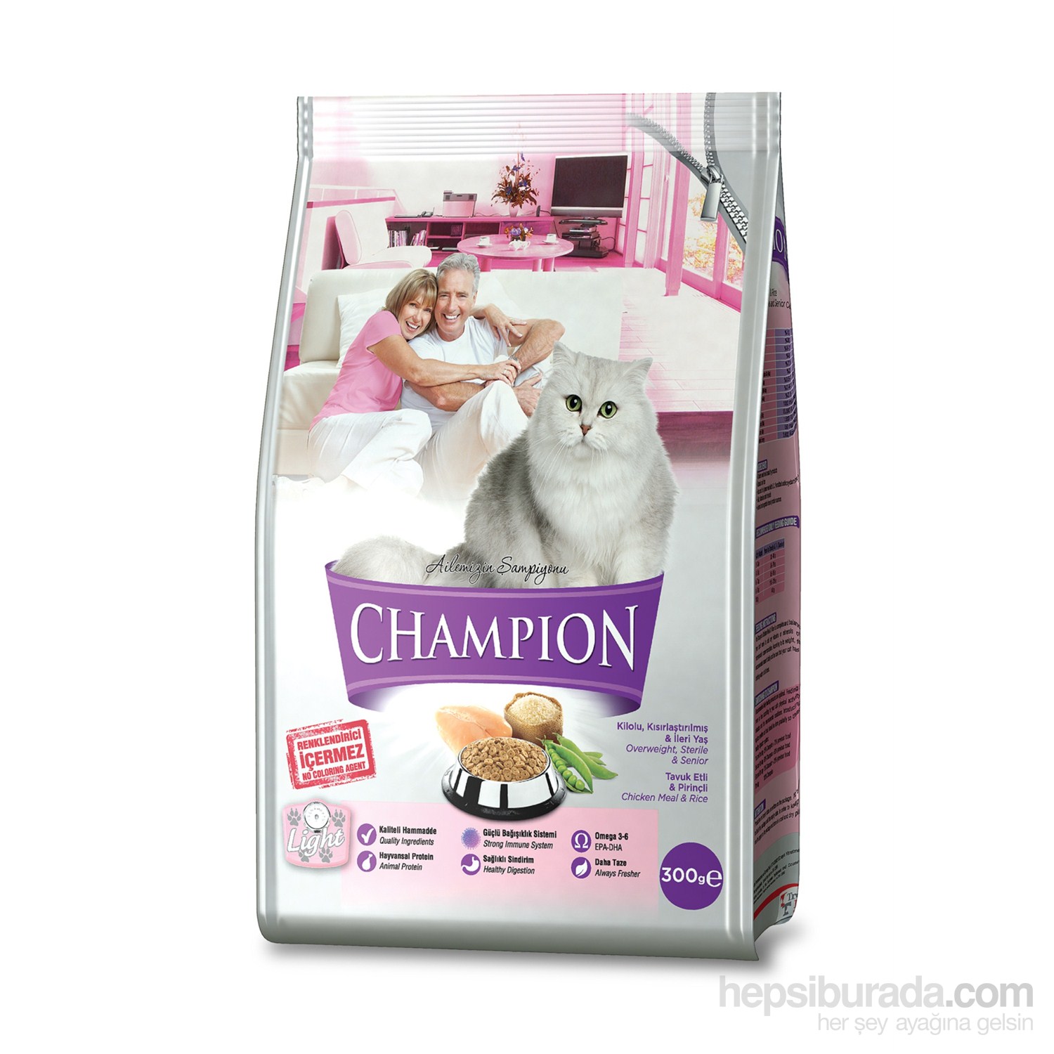 Champion Tavuk Etli Light Kedi Maması  (Yaşlı, Kilolu ve Kısırlaştırılmış Kedi)300 gr