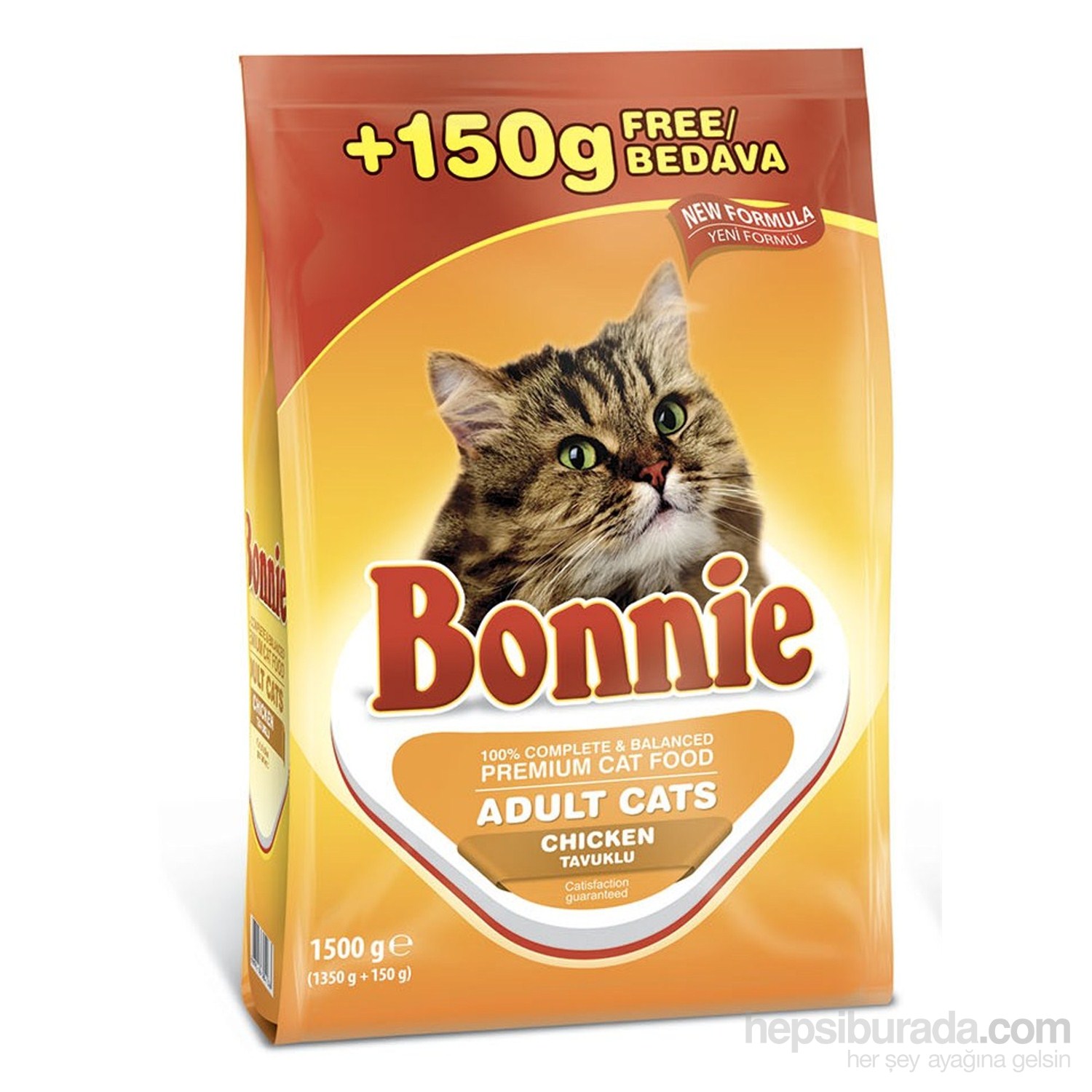 Bonnie Kedi Kuru Mama Tavuklu 1500gr Fiyatı Taksit Seçenekleri