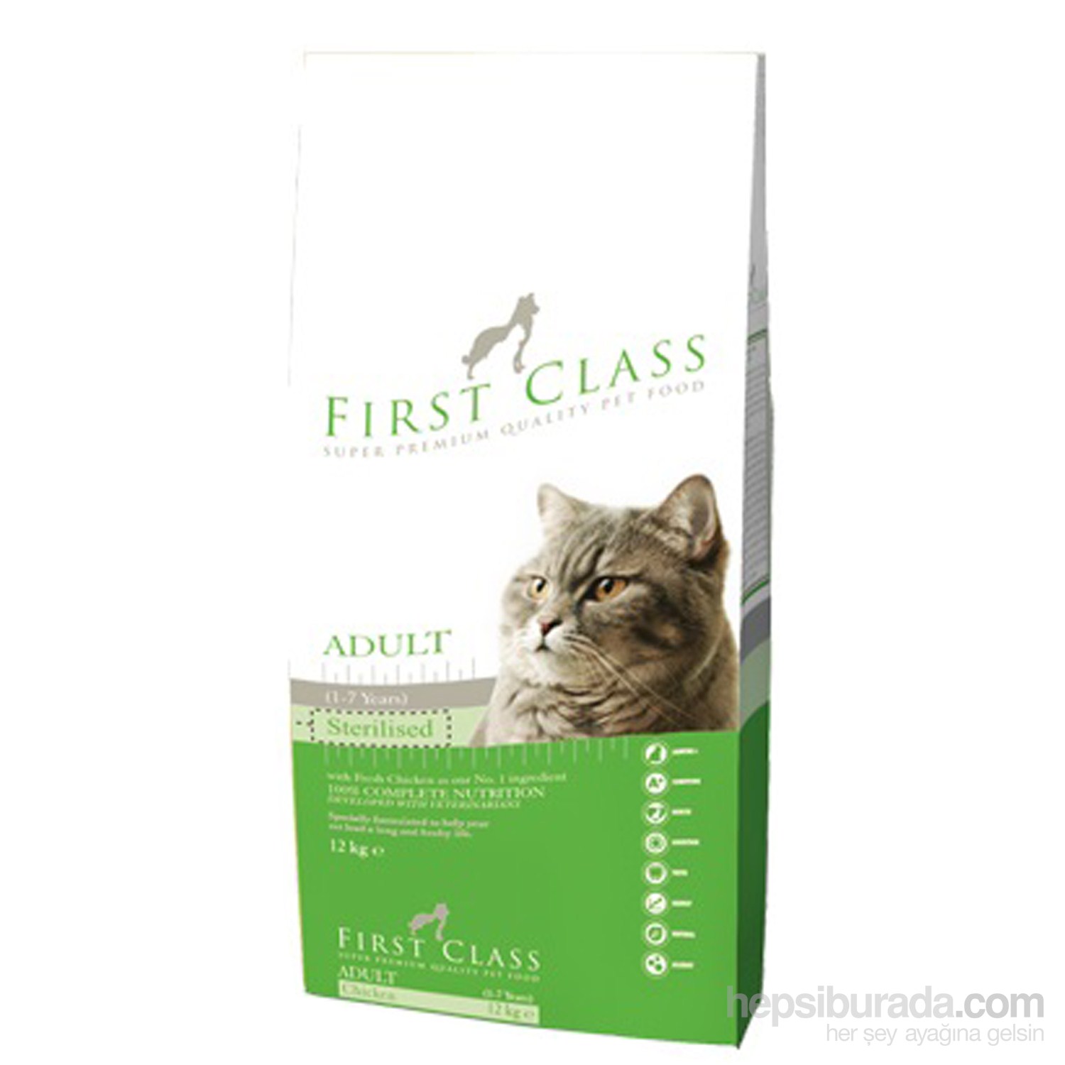 First Class Adult Kısırlaştırılmış Kedi Maması 12 Kg