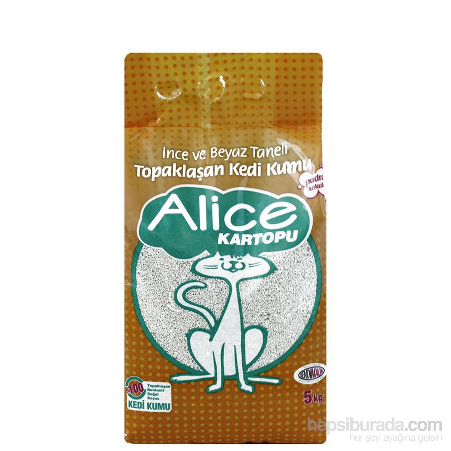 Alice Kartopu Topaklaşan Kedi Kumu Parfümlü 5 kg