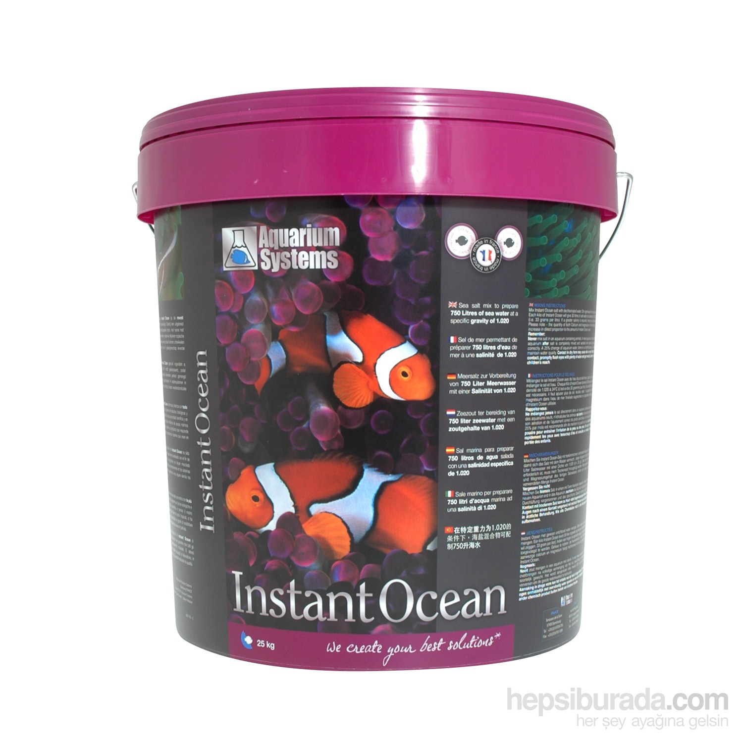 Aquarium Systems Instant Ocean 25 Kg Kova Sentetik Deniz Tuzu
