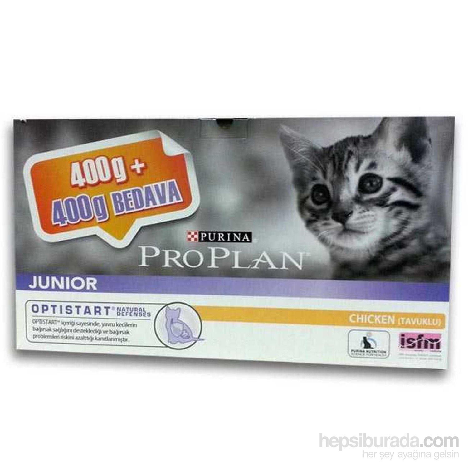 Pro Plan Junior Tavuklu Yavru Kedi Maması 400 + 400 Gr  gk