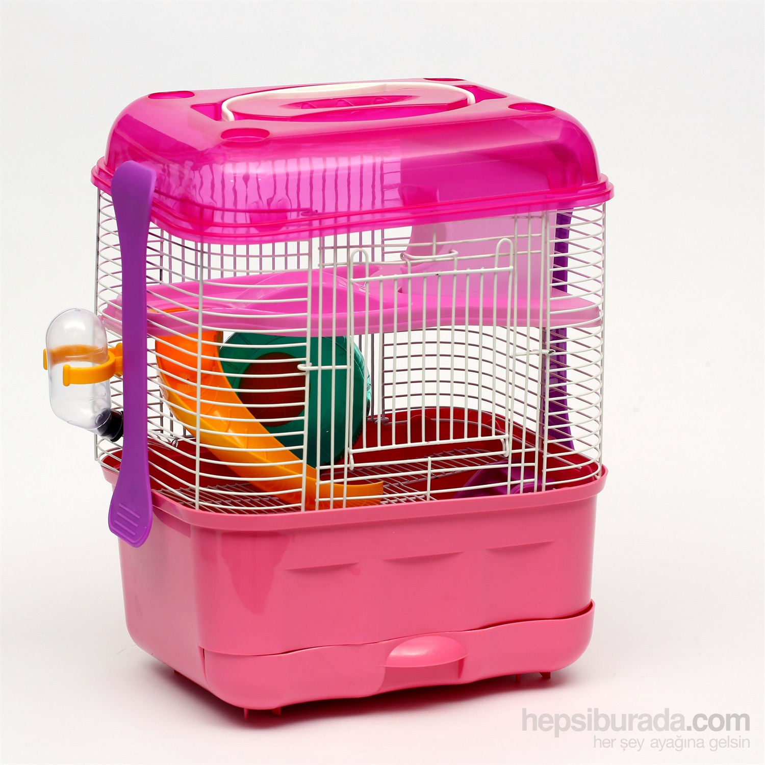 Flip Çekmeceli Hamster Kafesi Kırmızı