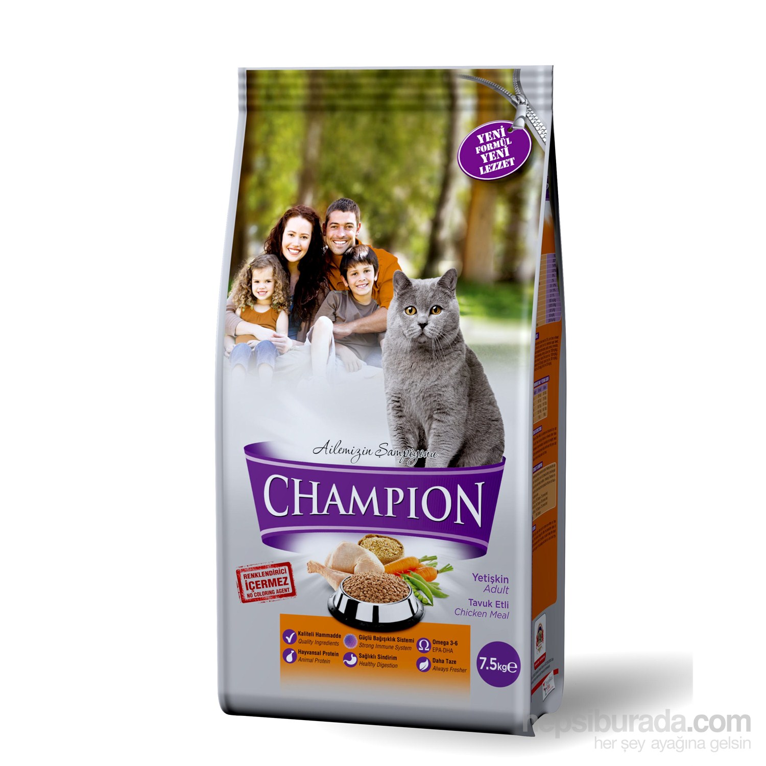 Champion Tavuk Etli Yetişkin Kedi Maması 7,5 Kg fd