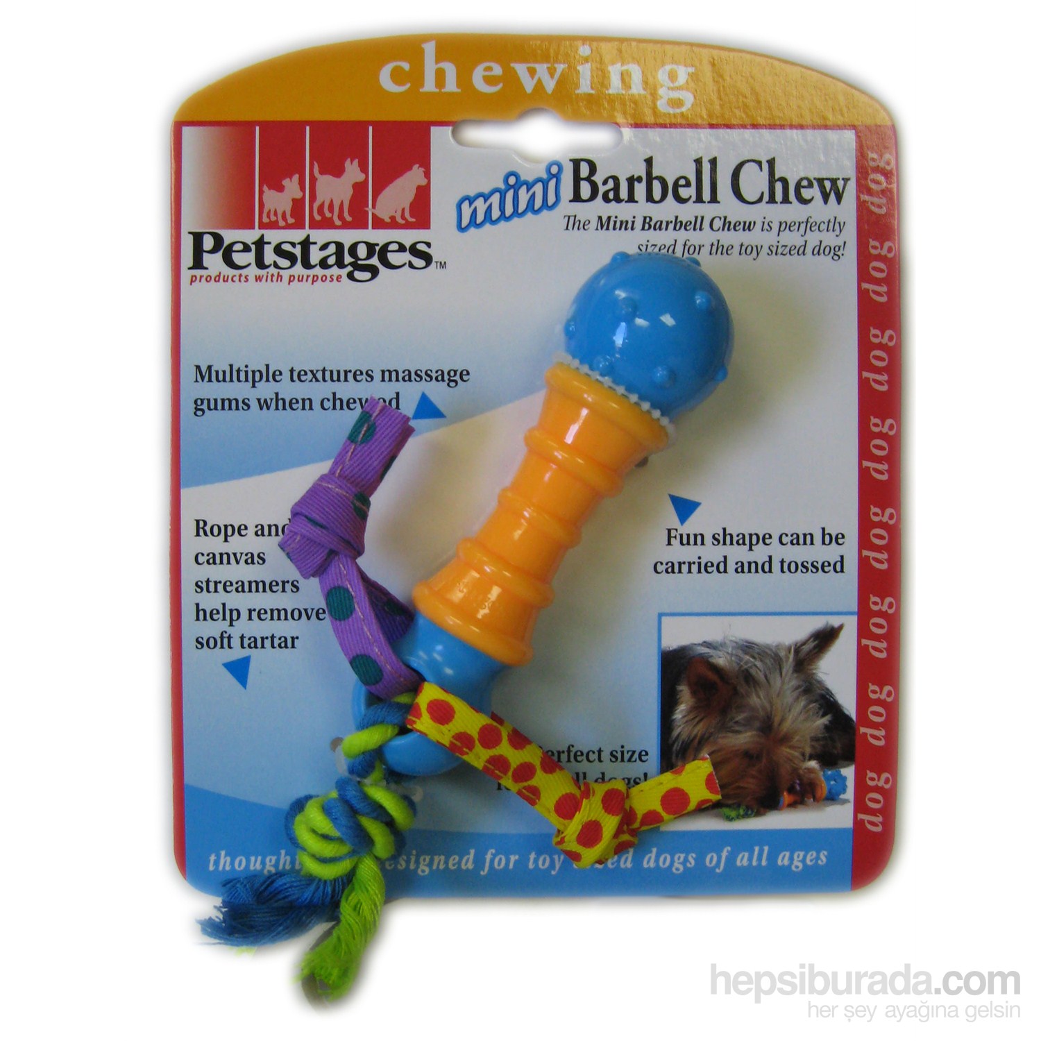 Petstages Mini Barbell Chew