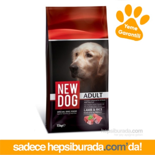 New Dog Kuzu Etli & Pirinçli Yetişkin Köpek Maması 15 Kg 54,89 TL