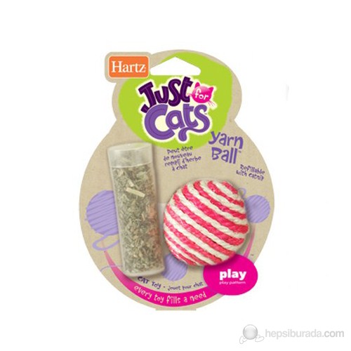 Hartz Catnipli İp Kaplamalı Kedi Oyun Topu 5cm