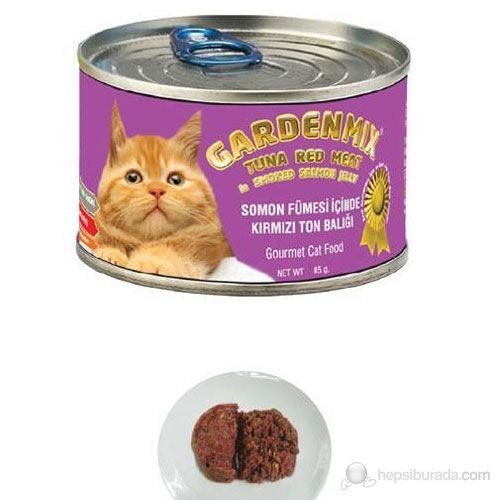 GardenMix Somon Fümesi İçinde Kırmızı Ton Balıklı  Konserve Kedi Maması 85 Gr