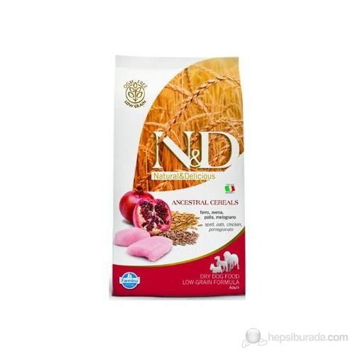 N&D Natural Delicious Düşük Tahıllı Tavuklu Narlı Küçük Irk Yavru Köpek Maması 2,5 Kg