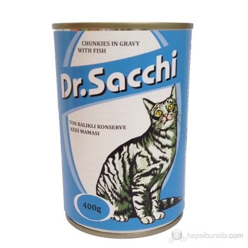 Dr.Sacchi Kedi Konserve Ton Balıklı 400 gr kb