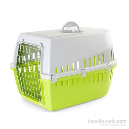 Savic Trotter 3 Kedi Köpek Taşıma Kabı Açık Gri/Limon Yeşili