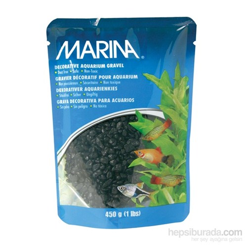 Marina Renkli Çakıl Siyah 450Gr