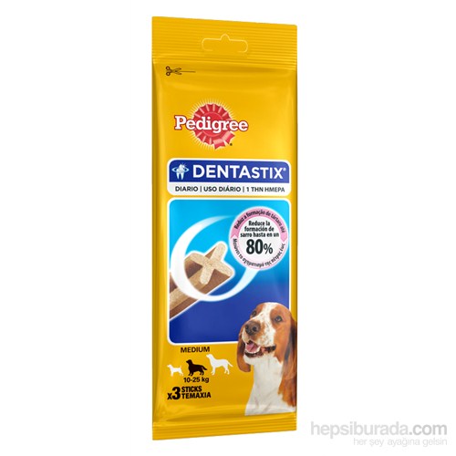 Pedigree Dentastix Medium 3pcs Köpek Ödül Maması 77 gr